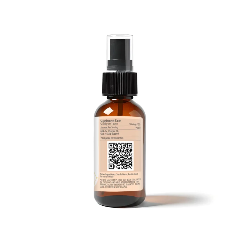 Lyophilized GHK-Cu peptide powder vial – 50 mg for at-home mixing